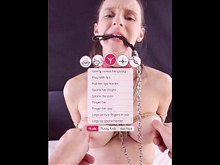 hundred of actions, BDSM porn simulator with French Pauline Cooper as your little slave !