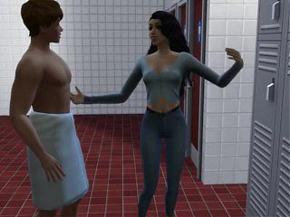 Troy and Chad team up and fuck Gabriella in Locker Room