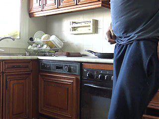 amateur stepmom caught stepson masturbating in her kitchen