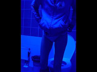 Teen Girl Toilet Voyeur Blacklight